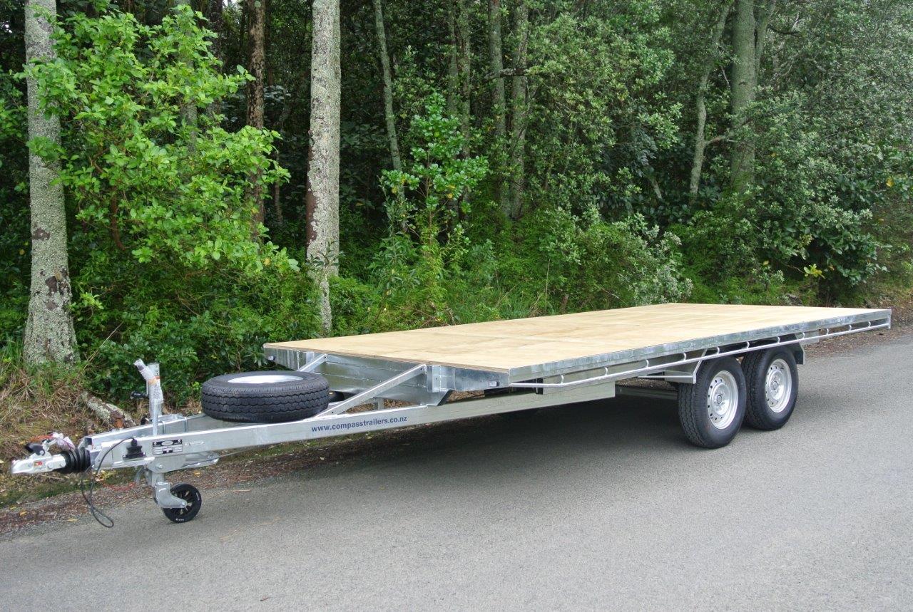Flat Deck Tandem Trailer 4820 x 2200 Euro Braked 2500kg